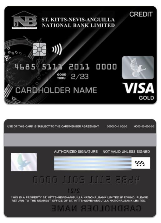 Saint Kitts and Nevis National Bank Limited visa gold credit card